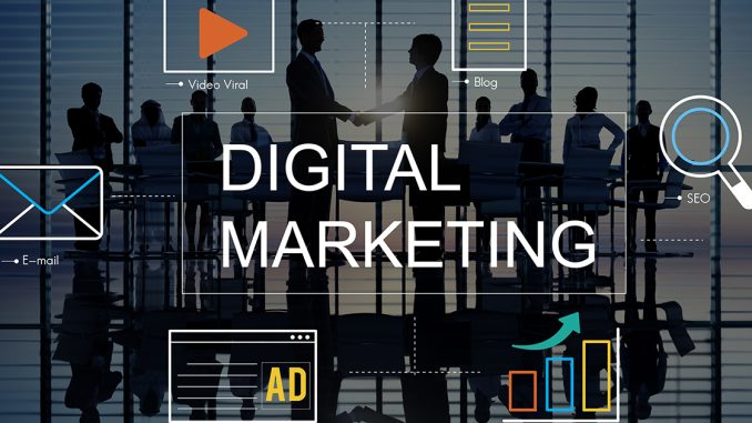 Digital Marketing Media Technology Graphic Concept